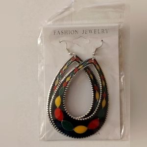 Reggae Teardrop Earrings